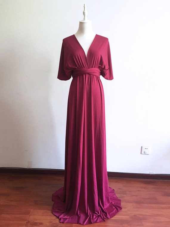 etsy burgundy bridesmaid dress