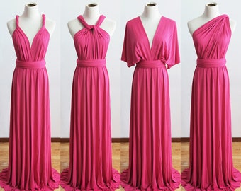 MAGENTA Infinity Dress, Bridesmaid Dress, Multi-way Bridesmaid Dress, Maxi Dress for Women Black, Evening Dress, Formal Dress, Party Dress