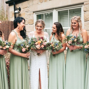 Long/ Short Sage Bridesmaid Dress Infinity Bridesmaid Dress Multi-way Wrap Dress Convertible Bridesmaid Dress Maternity Dress Party Dress