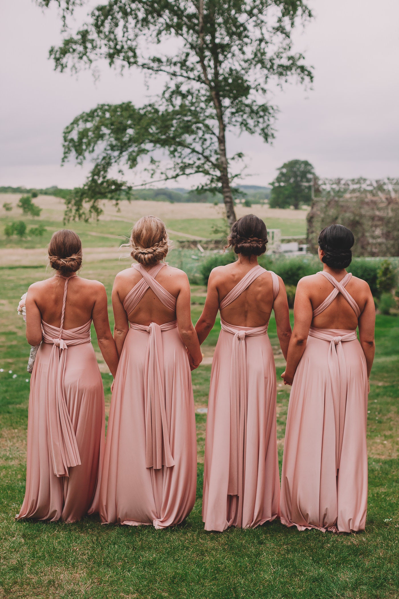 Long/ Short Dusty Rose Bridesmaid Dress Infinity Dress Convertible Bridesmaid Dress Multi-Way Dress Evening Gown Dress Maternity Dress