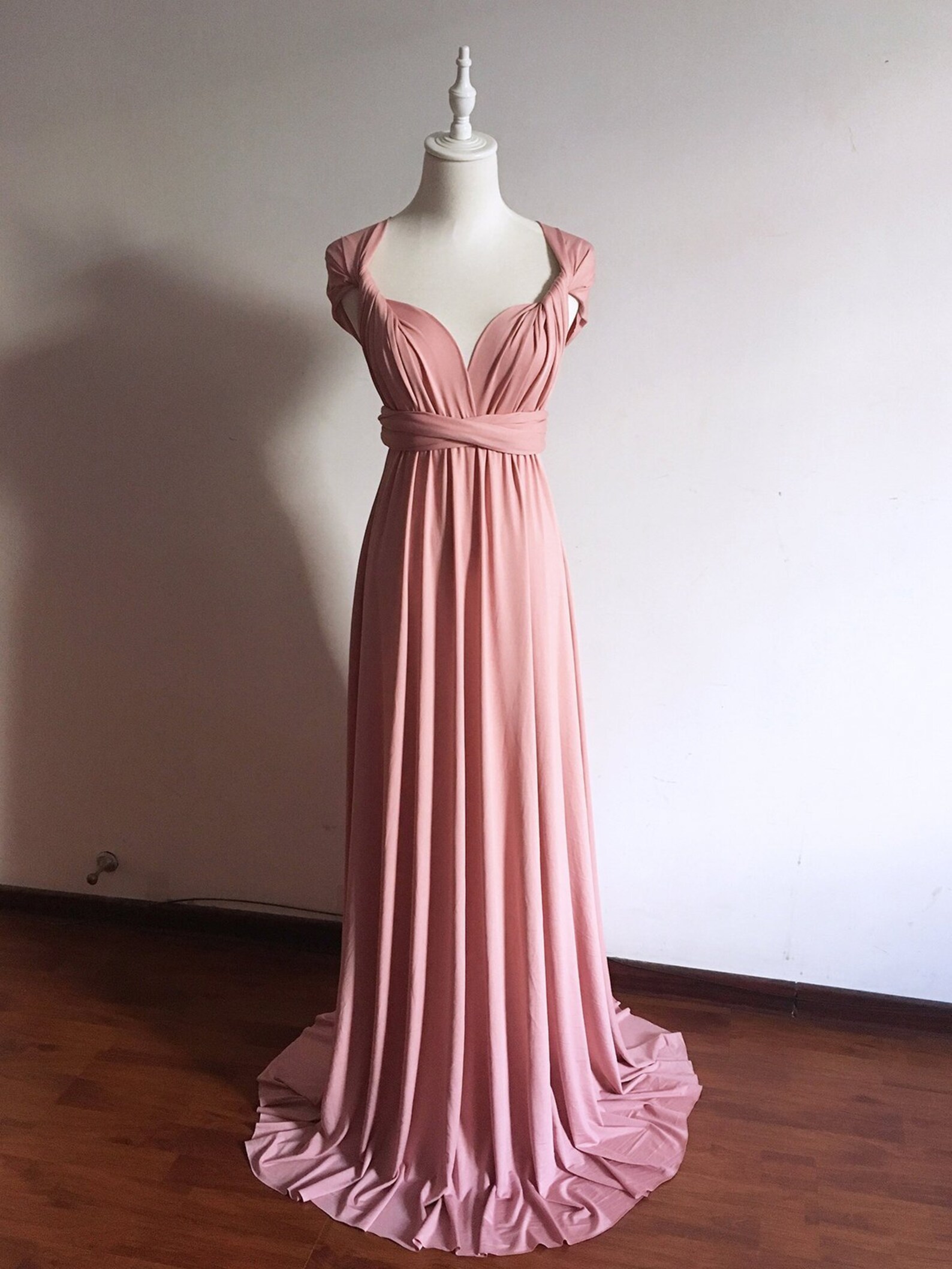 Long/ Short Dusty Rose Infinity Bridesmaid Dress Multiway Etsy