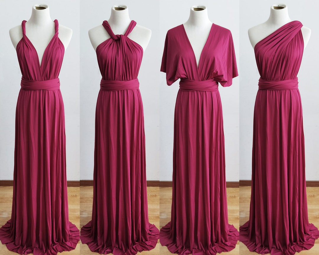 FUCHSIA Bridesmaid Dress Infinity Dress Convertible Dress - Etsy