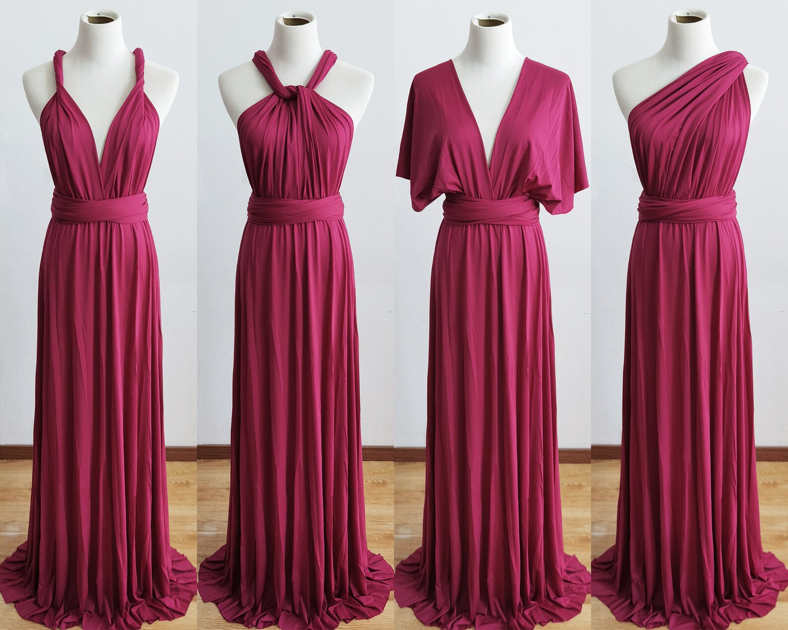 Twisted-T Multi Wear Convertible Bridesmaid Dresses Fuchsia