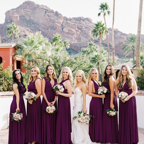 plum maternity bridesmaid dresses Azazie Yetta