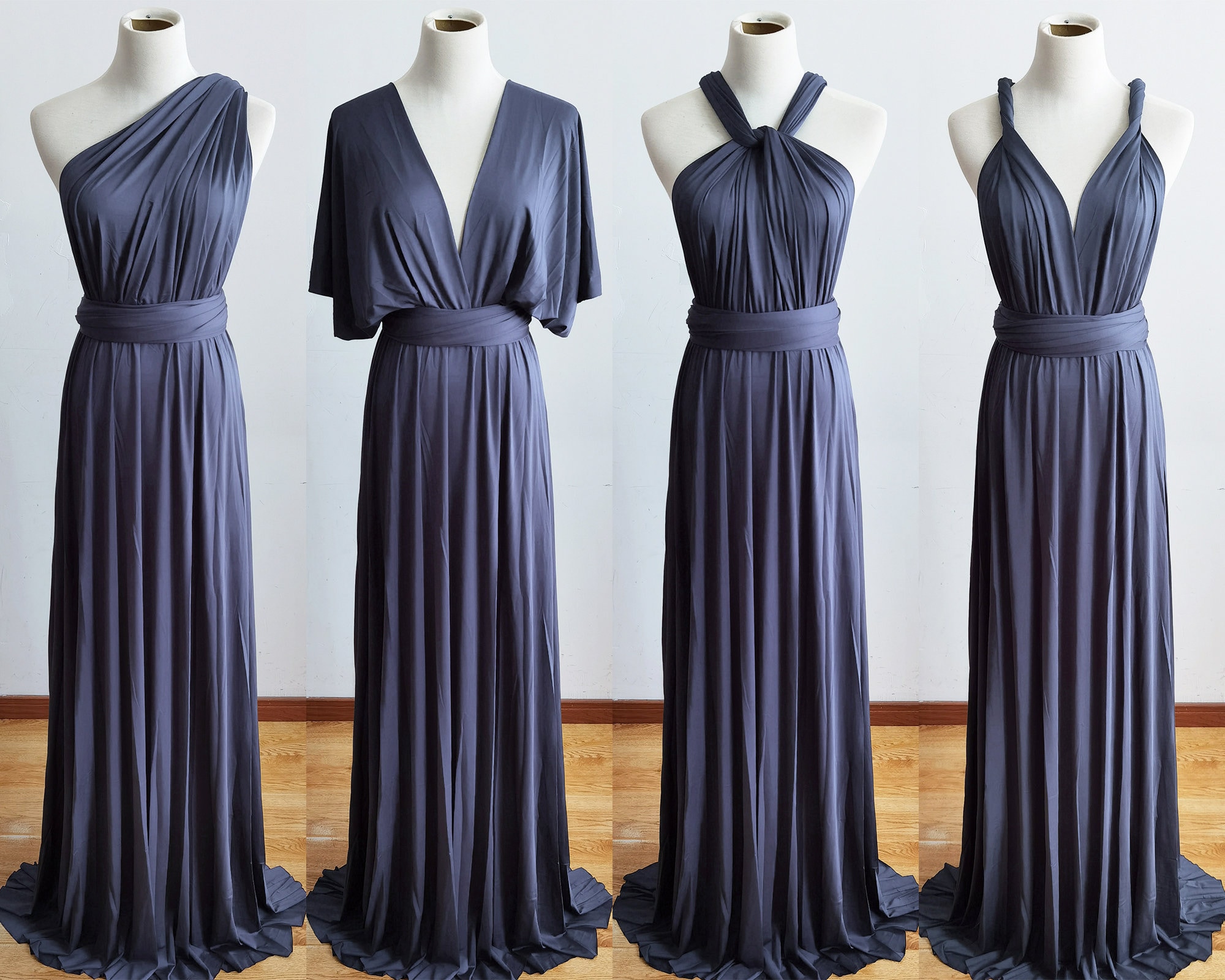 Slate blue bridesmaid dresses uk hotsell