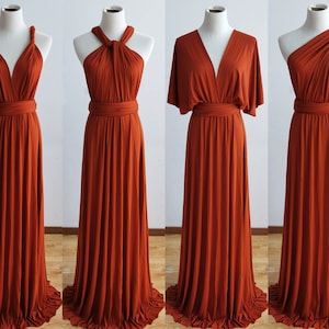 Plus Size Burnt Orange Bridesmaid Dress - Etsy
