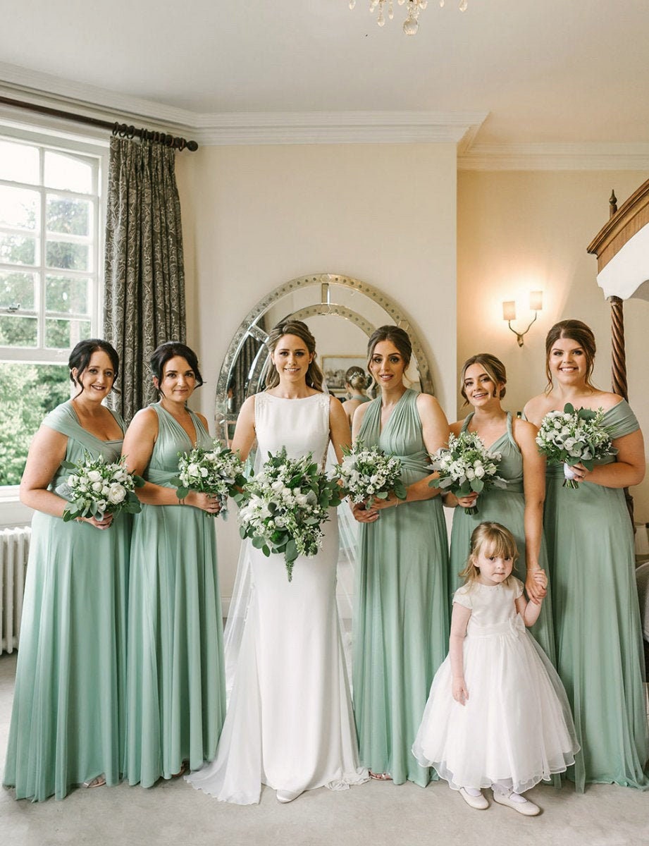 Short Sage Bridesmaid Dress Infinity ...