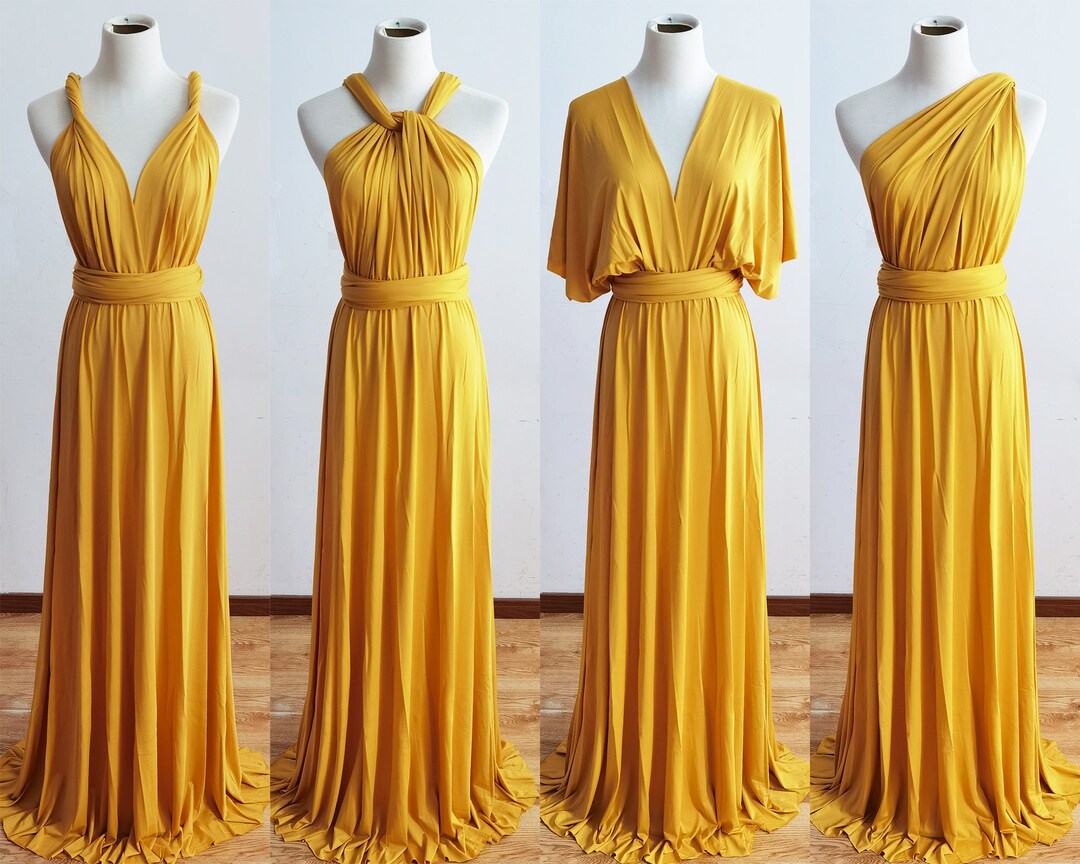 MUSTARD Infinity Dress Bridesmaid Dress Multiway Bridesmaid Etsy
