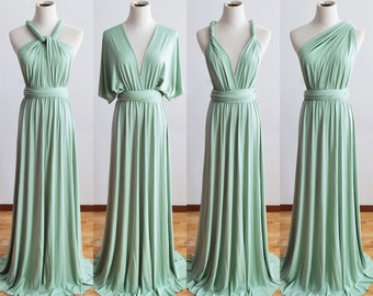 SAGE Bridesmaid Dress, Infinity Dress, Convertible Dress Bridesmaid, Maternity Dress Baby Shower, Wedding Guest Dress, Plus Size Available
