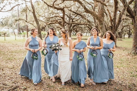 DUSTY BLUE Bridesmaid Dress, Infinity Dress, Convertible Dress Bridesmaid,  Maxi Dress for Women Wedding Guest Spring, Evening Dress Formal - Etsy