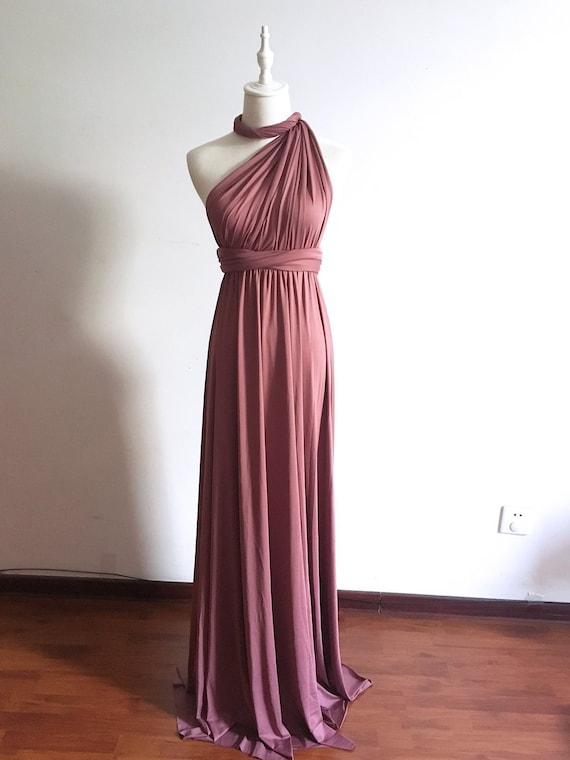 Convertible Bridesmaid Dress Long Infinity Bridesmaid Dress Multiway Wrap  Bridesmaid Dress Floor Length Wrap Party Dress Party Gown 