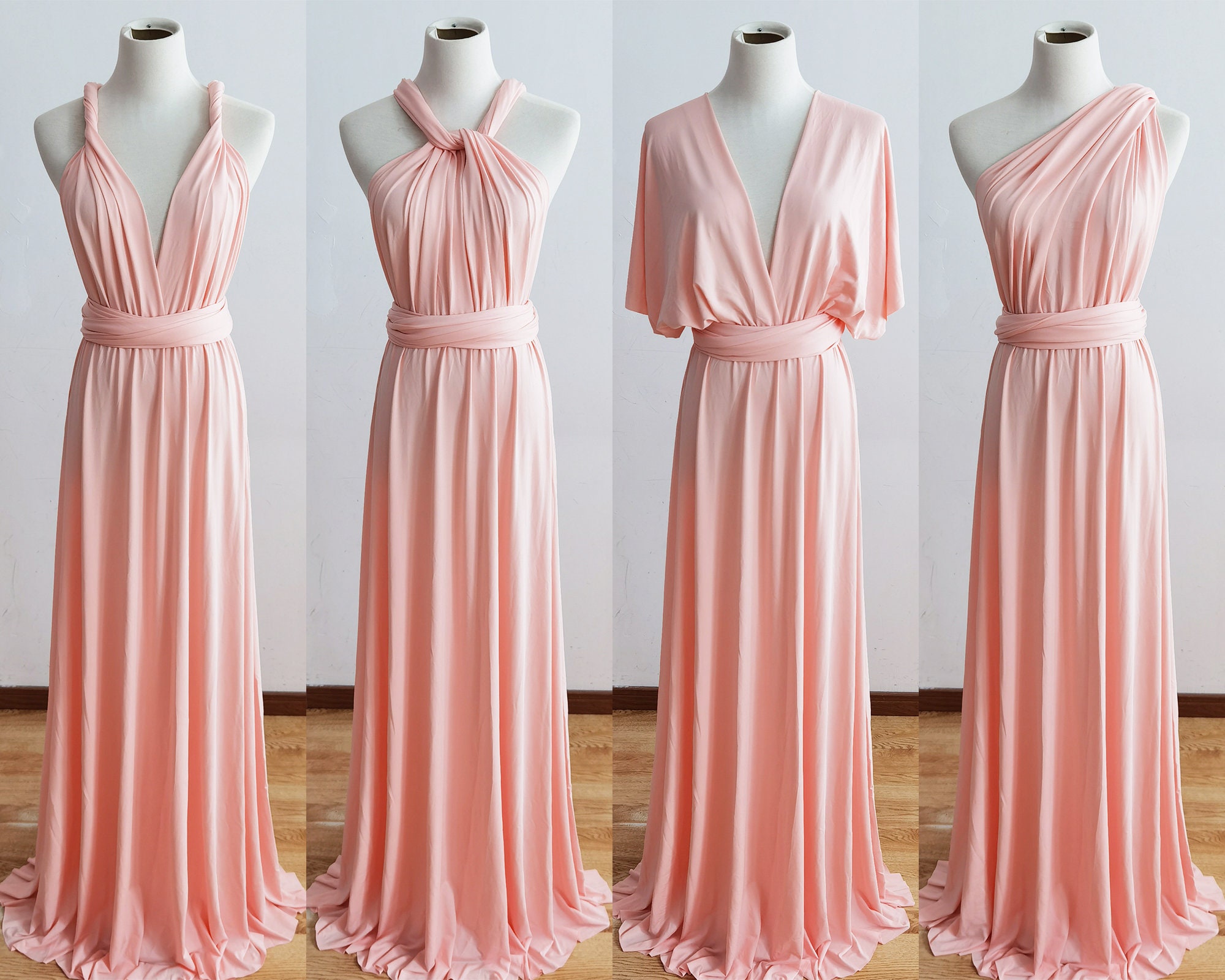 Long/short Blush Bridesmaid Dress Convertible Bridesmaid Dress Multi-way Wrap Dress Maternity Dress Infinity Bridesmaid Dress Evening Gown - Etsy Long/short Blush Bridesmaid Dress Convertible Bridesmaid Dress Multi-way Wrap Dress Maternity Dress Infinity Bridesmaid Dress Evening Gown - Etsy
