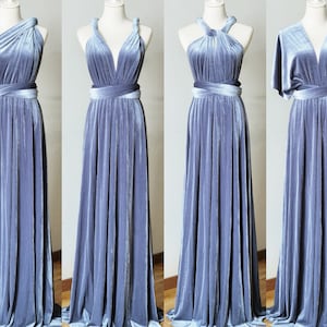 Ice Blue Velvet Dress Etsy UK