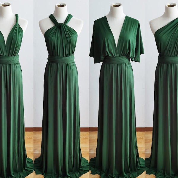 EMERALD Infinity Dress, Bridesmaid Dress, Multi-way Bridesmaid Dress, Short Dress for Women Wedding Guest Summer, Party Dress, Evening Dress