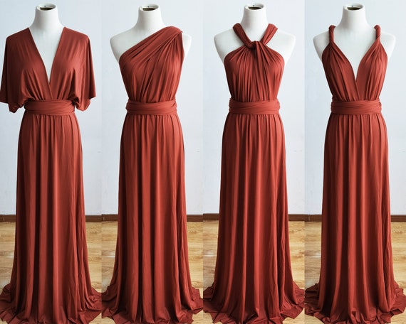 TERRACOTTA Infinity Dress Bridesmaid Dress Multi-way | Etsy