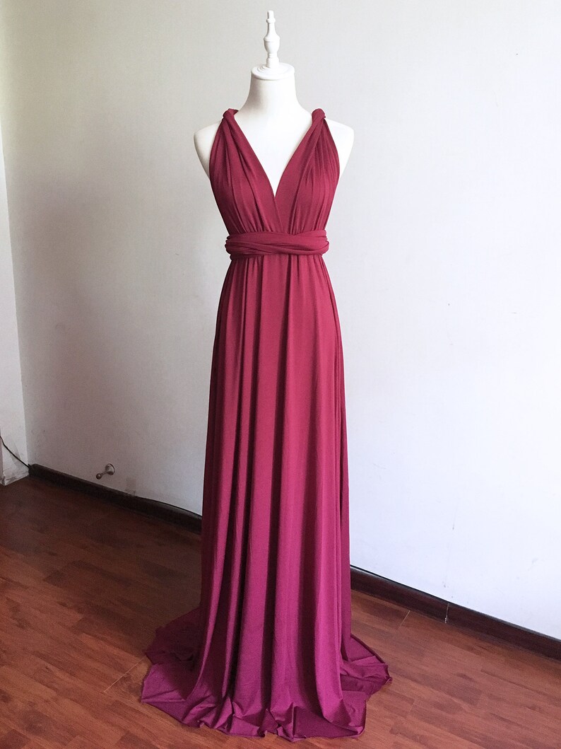 multiway burgundy bridesmaid dresses