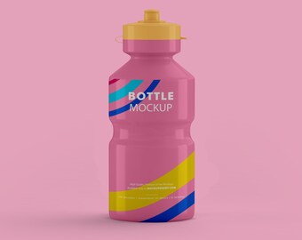 Plastic Drink Bottle Mockup Set Stock Shot Water Bottle Etsy
