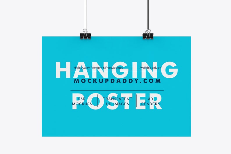 Hanging Poster Mockup Etsy