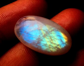 Multi Rainbow Fire Labradorite Rainbow Fire Labradorite Cabochon Loose Gemstone 52.85 Crt Fancy Shape Best For Silver,Wire wrap Jewelry