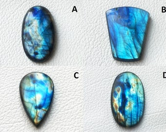 Blue Flashy Labradorite Cabochon Gemstone Loose Labradorite Wholesale Gemstone Labradorite Flat Back Stone Use For Jewelry