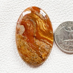 Cabochon de pierres précieuses en jaspe Morgan naturel 44x28x5 mm Cabochon pour bijoux en fil métallique de forme ovale