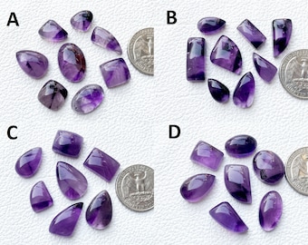 Natural Star Amethyst Cabochon, Star Amethyst Lot,  Handpolished Star Amethyst, Wire Wrapping Stone Use For Jewelry Making Supply