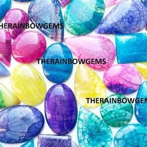 Spinnenwebagaat geverfde cabochon edelsteen groothandel op gewicht met verschillende vormen en maten Handgepolijst spinnenwebagaat Lot voor het maken van sieraden