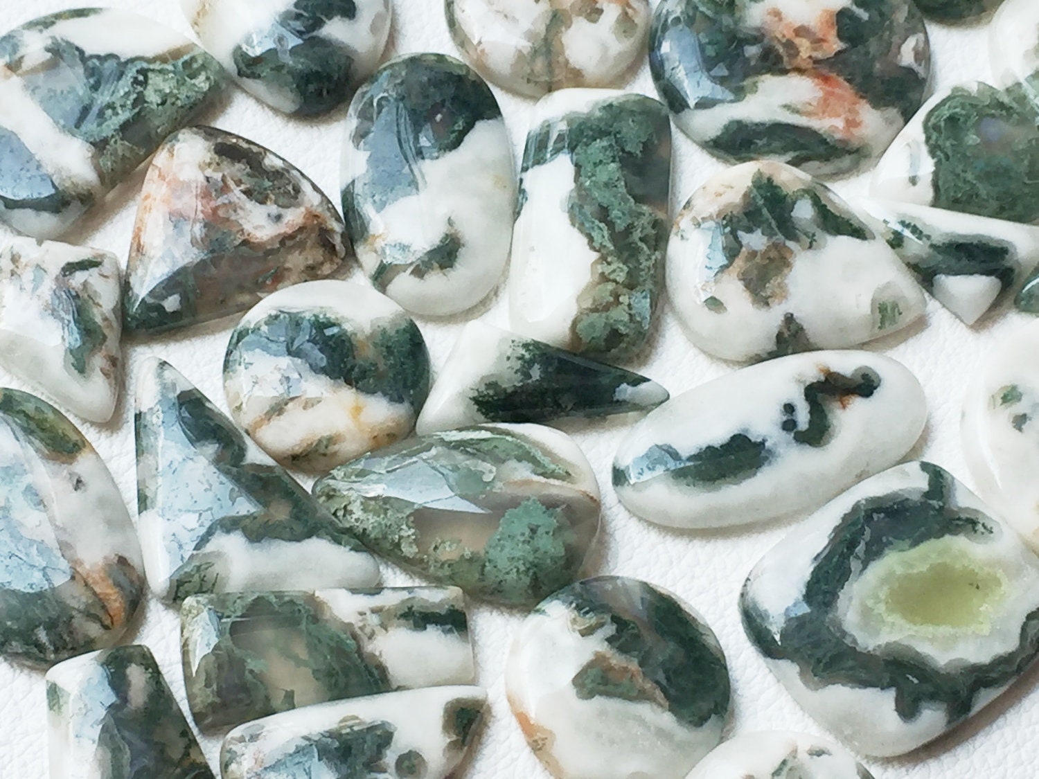 Tree Moss Agate Cabochon Natural Tree Agate Healing Stone | Etsy