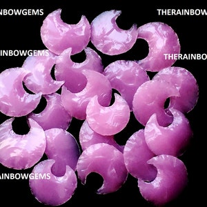 Rose Quartz Moon, Pink Quartz Crystal Moon, Crescent Moon, Healing Crystal Wholesale Moon, Wholesale lot Carved Moon For Jewelry Making
