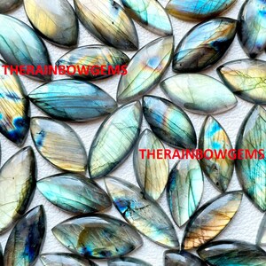 Marquise labradoriet, cabochon natuurlijke labradoriet, vorm marquise, losse edelsteen, groothandel, flitsende labradoriet voor het maken van sieraden