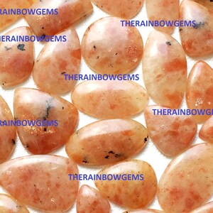 Zonnesteen cabochon Natuurlijke edelsteen groothandel op gewicht met verschillende vormen en maten Zonnesteen cabochon handgepolijst Lot voor het maken van sieraden