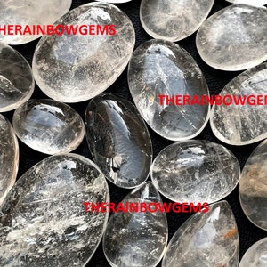 Natuurlijke witte helder kristal cabochon losse edelsteen groothandel veel op gewicht met verschillende vormen en maten gebruikt voor het maken van sieraden: