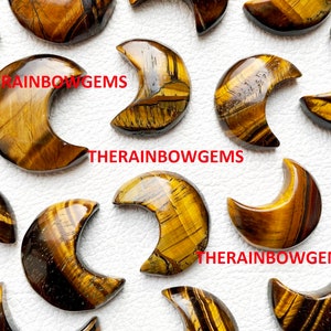 Moon Tiger Eye, Natural Tiger Eye, Crescent Moon, Moon Shape, Tiger Eye Cabochon,Crystal Moon Gemstone, Wholesale Tiger eye, Use for Jewelry