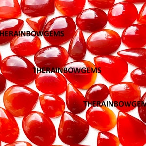 Rode carneool cabochon natuurlijke edelsteen groothandel op gewicht met verschillende vormen en maten Handgepolijste rode carneool veel voor het maken van sieraden