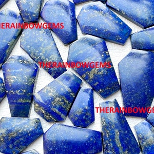 Doodskistvorm lapis lazuli, natuurlijke lapis lazuli cabochon, groothandel leverancier partij, kristallen kistvormige lapis edelsteen voor hanger sieraden