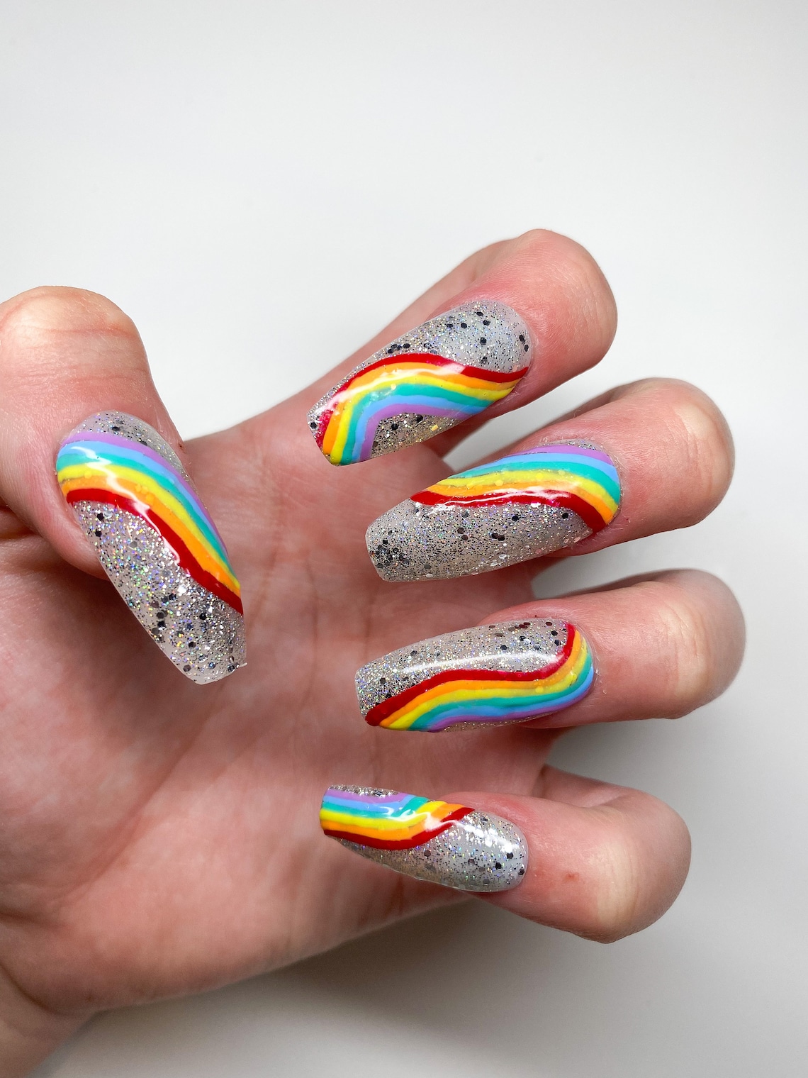 Pride Nails Pride PressOn Nails Pride False Nails LGBT Etsy France