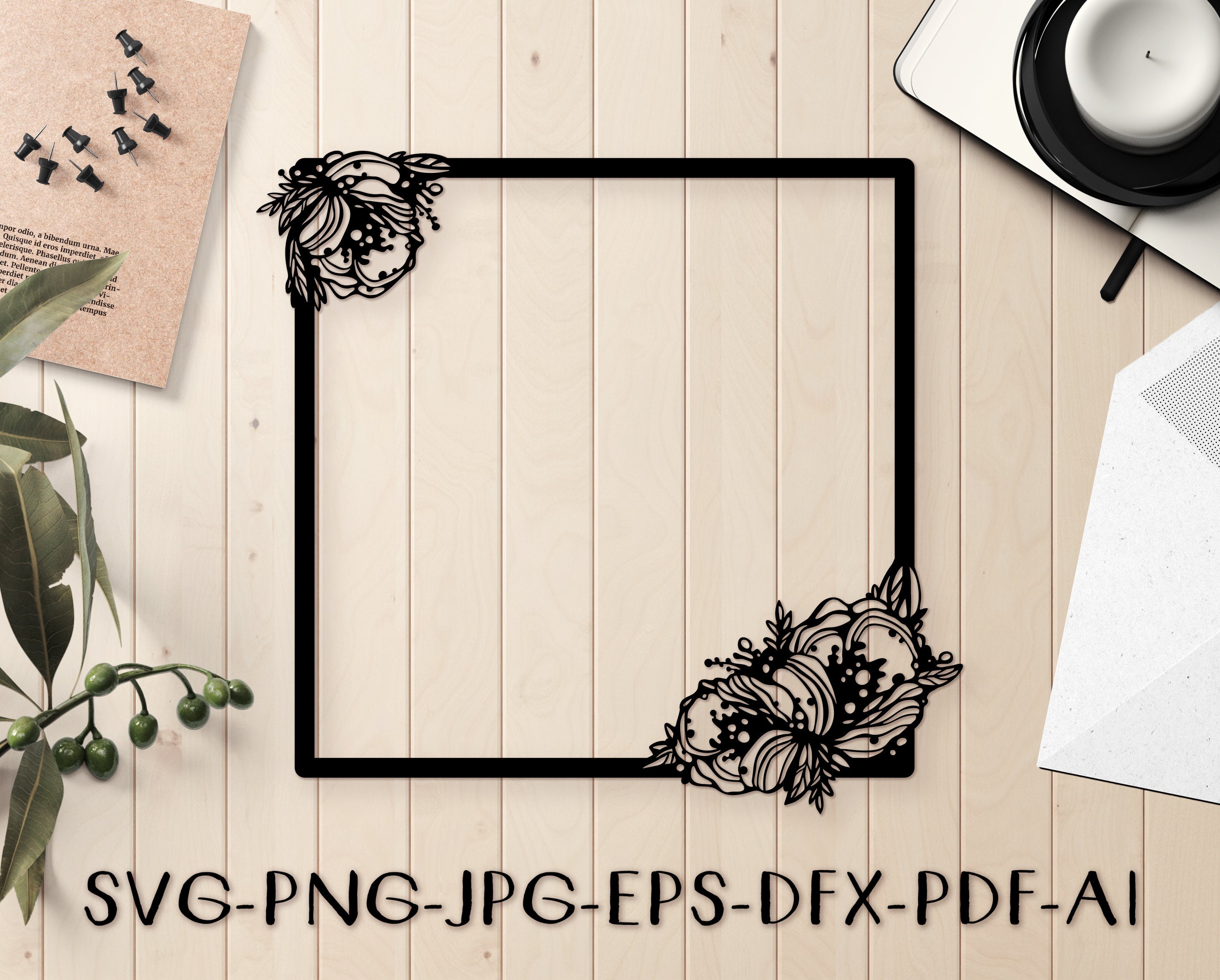 Free Free 55 Square Flower Frame Svg SVG PNG EPS DXF File