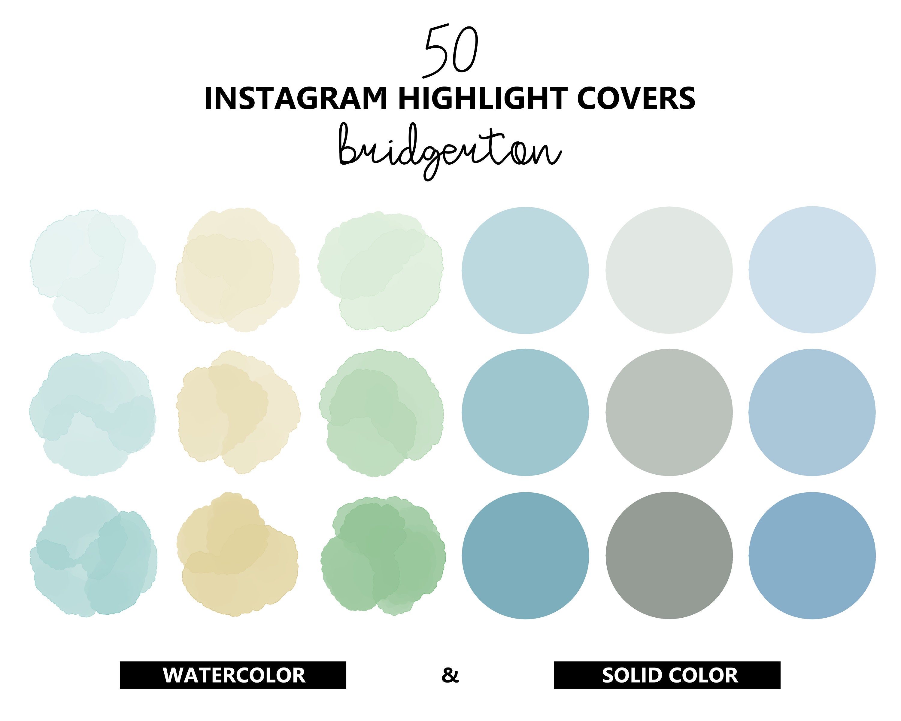 Blue Instagram Highlight Covers Baby Blue Highlight Covers Etsy