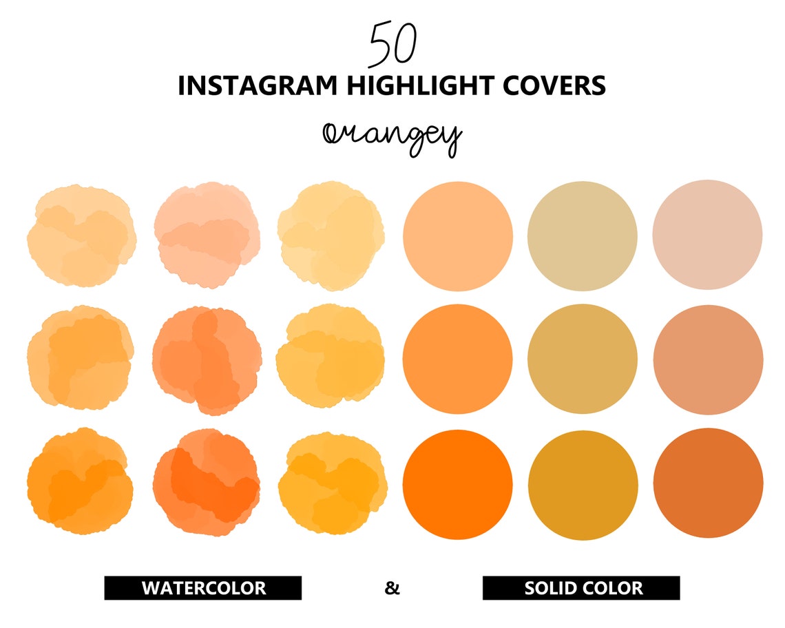 Orange Instagram Highlight Cover Orange Instagram Orange Etsy.de