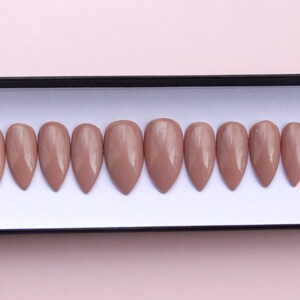 Nude Beige Nails Stiletto Nails Any Shape Nails Reusable Nails False