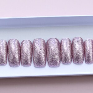Rose Gold Nails • Glitter nails • Glossy nails • Brocate nails • Bling nails • Fake Nails • Press on nails • False Nails • Glue on nails