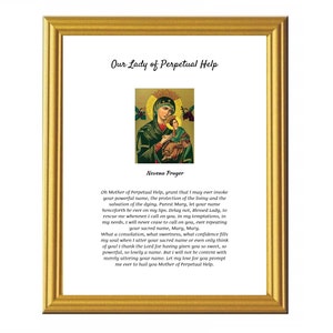 Impresión digital inspiradora de arte de pared con descarga digital, oración cristiana católica a María, arte impreso en PDF.