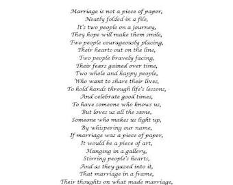 Wedding Poetry Print Digital Download, Instant Anniversary Gift, Last Minute Wedding Gift, Wedding Reading, Print Your Own Wedding Poem