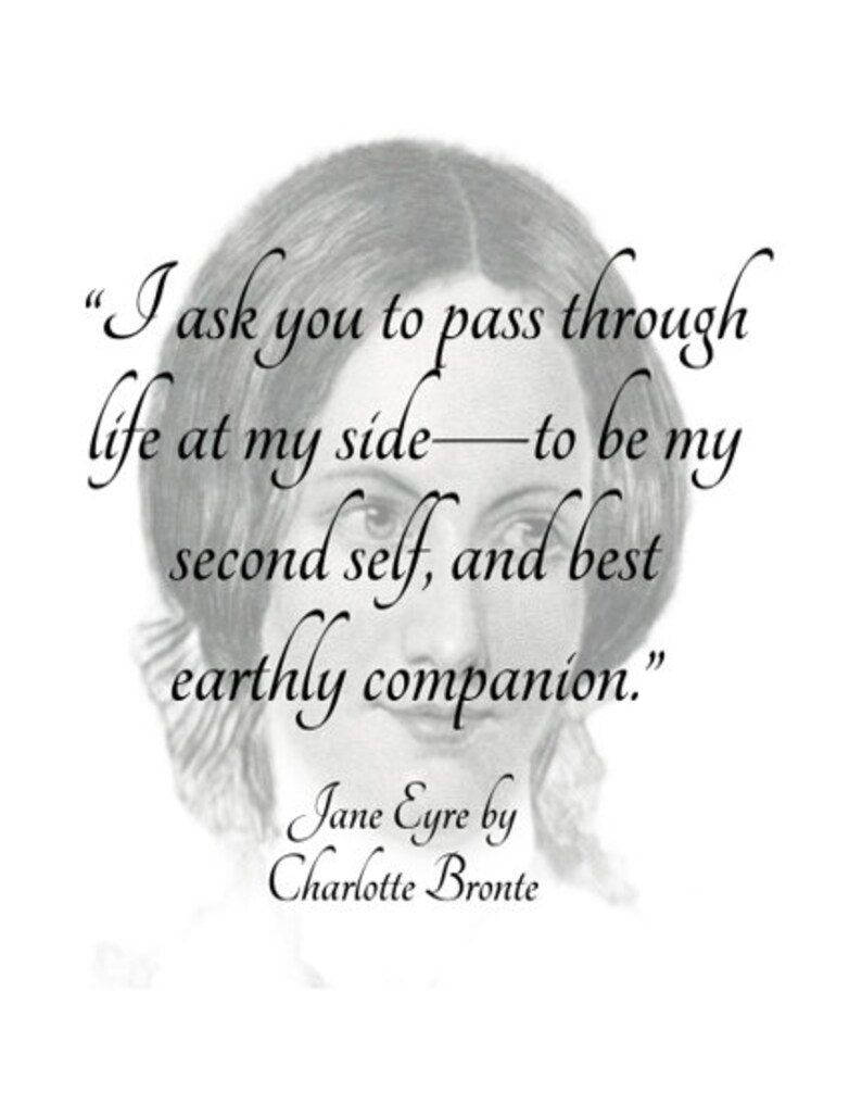 Jane Eyre Wall Art Charlotte Bronte Art Print Feminist Quote Etsy UK