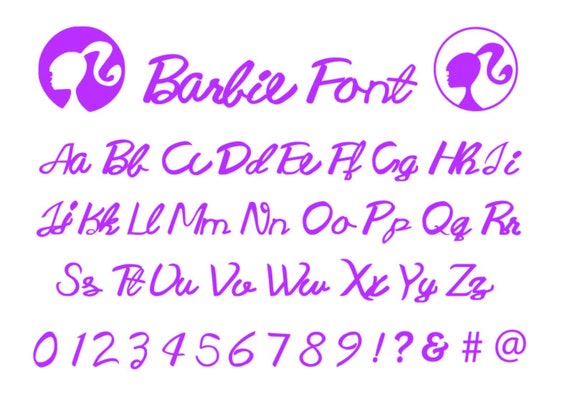 Download BARBIE FONT svg Barbie alphabet font GIRLS fonts Barbie | Etsy