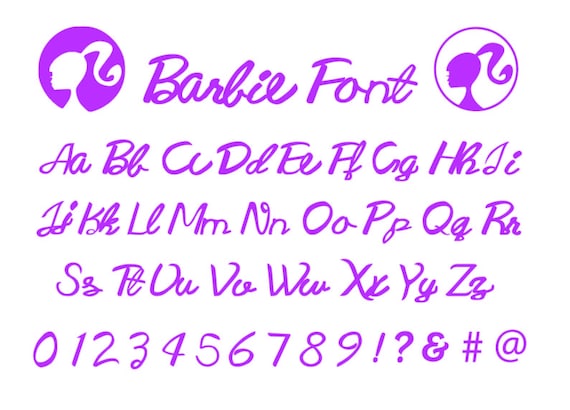 Download BARBIE FONT svg Barbie alphabet font GIRLS fonts Barbie | Etsy