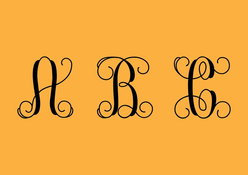 Download VINE MONOGRAM FONT SvG Svg Files for Silhouette Cameo or ...