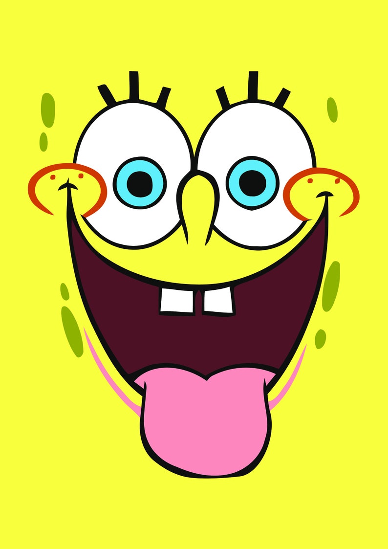 SPONGEBOB FACE SVG Sponge Bob Svg Spongebob Vector Square | Etsy