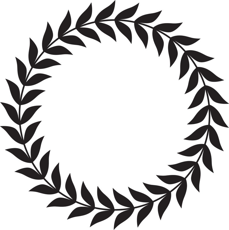 LAUREL WREATH SVG Floral Wreath Svg Cricut File Cut File ...