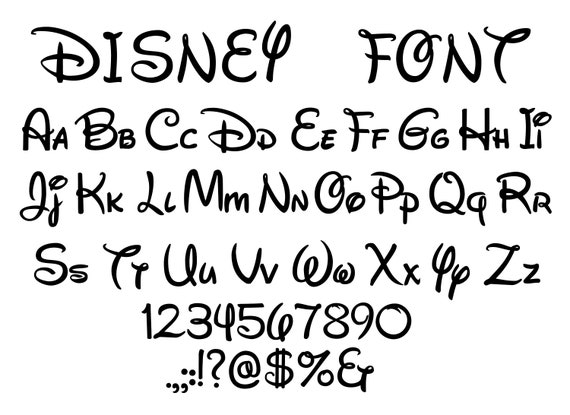 Download Disney Schrift Svg Disney Maus Alphabet Clipart Disney | Etsy